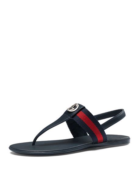 gucci poppy junior web leather thong sandal|Gucci Livermore Outlet.